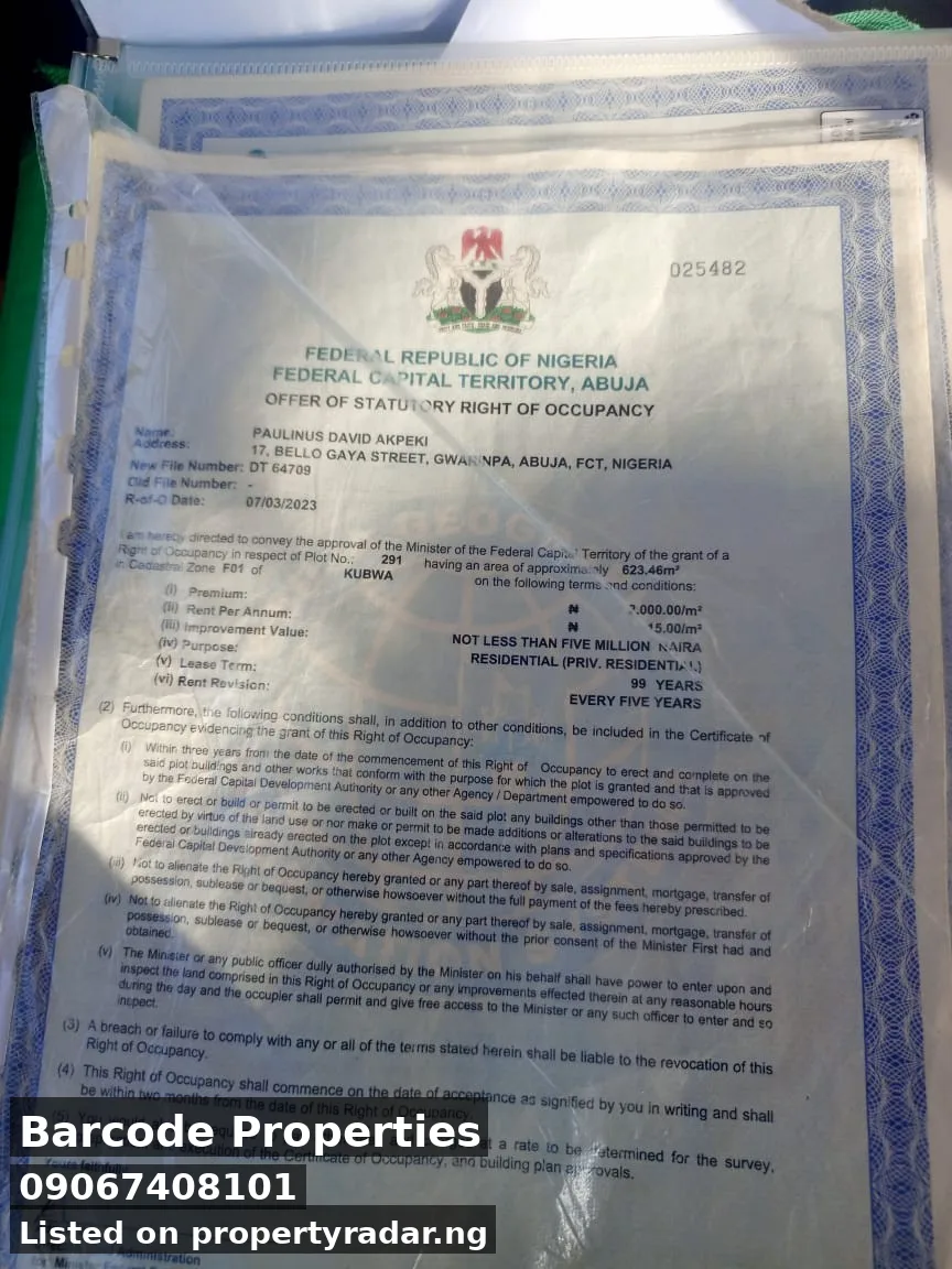 Land In Kubwa For Sale in Abuja (FCT)